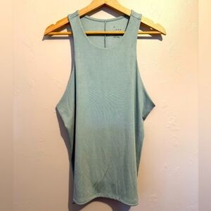 a new day | Sleeveless Ribbed Sage Women's Tank Top